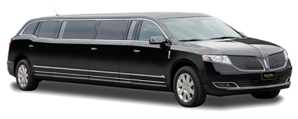Side view of Lincoln MKT stretch limousine