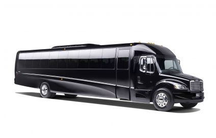 Black party bus limo